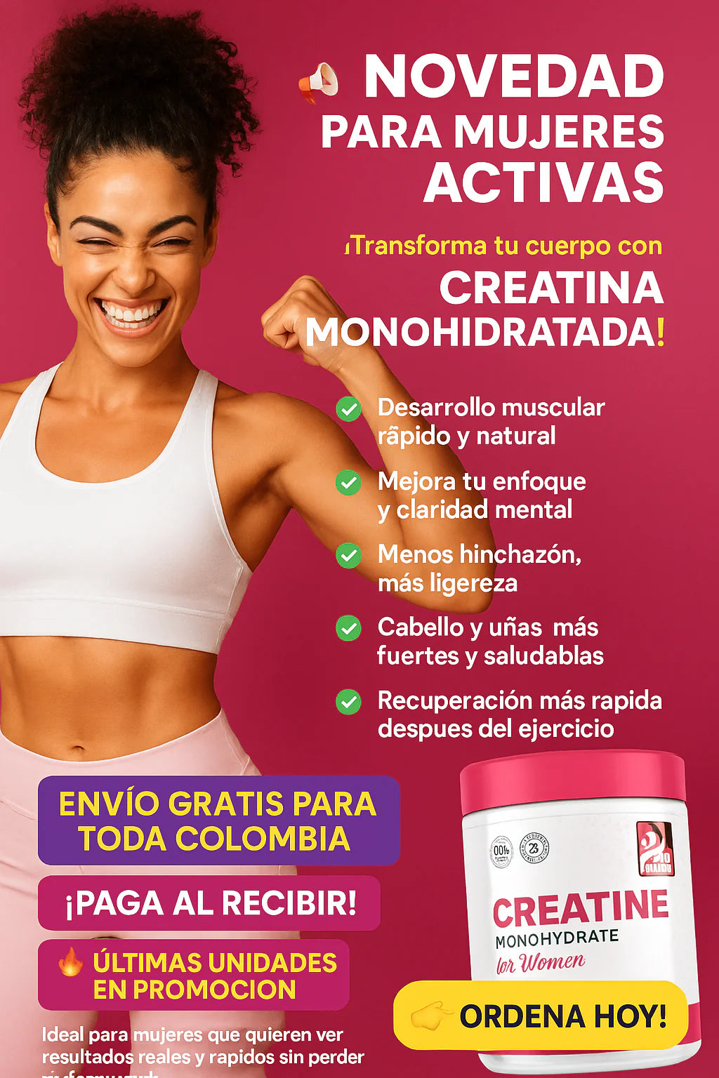 CREATINA PARA MUJERES CON COLAGENO Y AMINOACIDOS